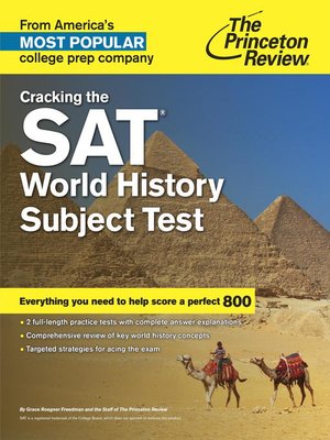 cover image of Cracking the SAT World History Subject Test